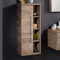 FACKELMANN Midischrank Stanford/Badschrank mit gedämpften Scharnieren/Maße (B x H x T): ca. 42 x 106 x 32 cm/hochwertiger Schrank/Anschlag: Links/Korpus: Braun hell/Front: Braun hell