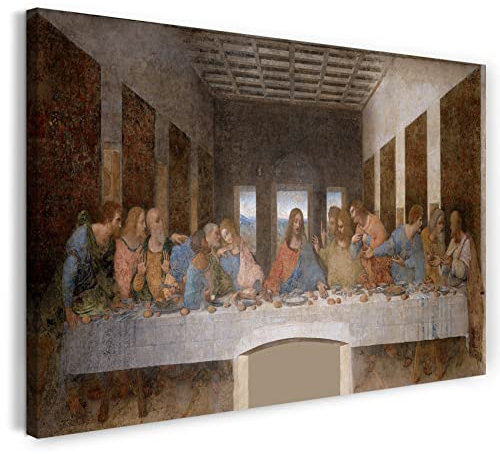 Printed Paintings Leinwand (80x60cm): Leonardo da Vinci - Das letzte Abendmahl