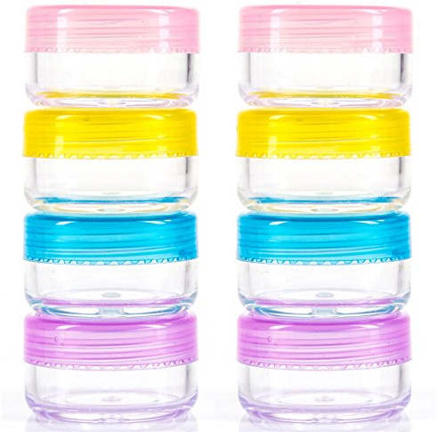 8Pc Clear Travel Pots 10ml for Cosmetic Cream Makeup Container Tub