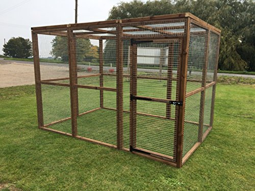 Large Outdoor Animal Run Pet Pen Dog Cat Chicken Rabbit 16G (Mesh Roof)