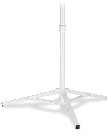 relaxdays Base Sombrilla, Palos 25-32 mm, Trípode Plegable, Soporte, Pie, Peana, Acero, 1 Ud., 55 x 67 x 67 cm, Blanco