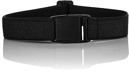 Olata Elastischer Kinder-Gürtel mit Kunststoffschnalle – Vollständig Verstellbar für 1-15 Jahre. Schwarz (1-6 Jahre)