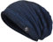 VECRY Herren Slouchy Stricken Übergroße Beanie Skull Caps Künstlerische Hüte (Marine)