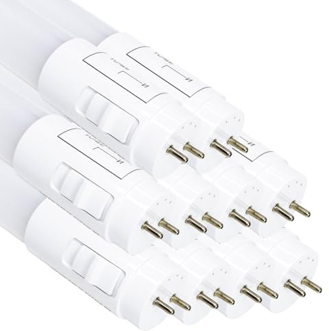 LED ATOMANT Packung mit 10 LED Röhre 120cm 18W, CCT (Farbwahlschalter Warmweiß, Neutralweiß oder Kaltweiß), 2200 Lumen, Starter inklusive, Norm T8