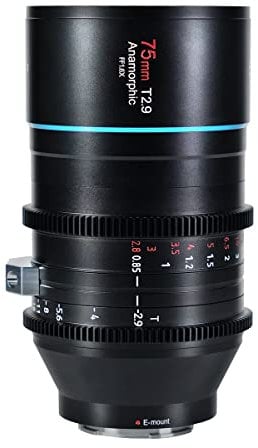 SIRUI Obiettivo Anamorfico del Cinema della Lente Full-frame da 75mm T2.9 1,6 x (E Mount)