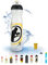 FreeWater Trinkflasche, 1000ml, Tischtennis transp.: schadstofffrei, spülmaschinengeeignet, auslaufsicher, langlebig