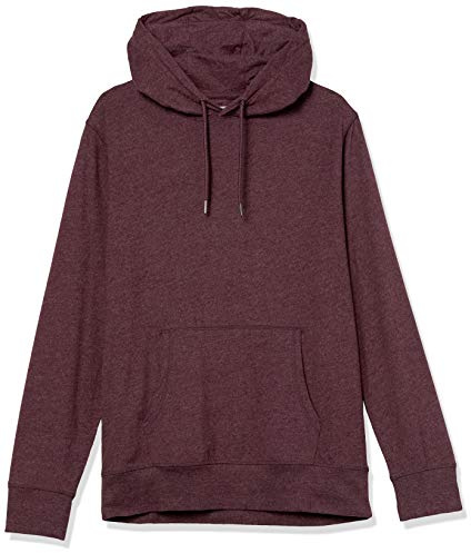 Amazon Essentials Sweatshirt à Capuche Entièrement en Jersey Léger Homme, Bordeaux, XL