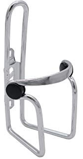 P4B | Flaschenhalter für Ihr Fahrrad in Silber | Mit Knopf für sicheren Halt und Schutz der Flasche | Aus Aluminium