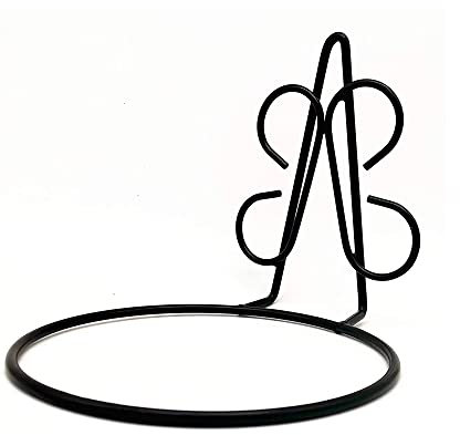 Soporte Metálico para Plantas y Macetas para Pared en Hierro Negro, Portamaceta Metálico para Interior y Exterior (D=16 cm, Pared Type A)