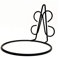 Soporte Metálico para Plantas y Macetas para Pared en Hierro Negro, Portamaceta Metálico para Interior y Exterior (D=16 cm, Pared Type A)