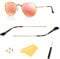 Ersatzbügel für Ray-Ban RB3447 RB3547N RB3548N RB3647N Sonnenbrille Brillen Wechselbügel, mit 4 Schrauben, 1 Schraubendrehe (gold&braun)