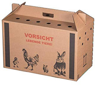 Transportkarton für Tiere Tiertransportkarton für Kleintiere - 10Stück - 3 Größen (L - 580 x 309 x 369 mm)