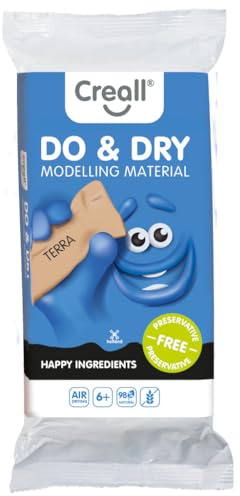 Creall Do & Dry Lufttrocknende Modelliermasse, Farbe Terra, 1 x 500g | Ton ohne Brennofen | Gebrauchsfertig & weich | Kinder Basteln Schule Hobby DIY & kreative Projekte