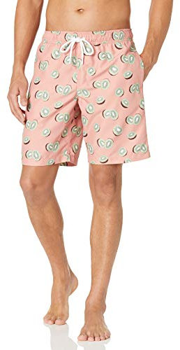 Amazon Essentials Boxer da Bagno da 22,86 cm ad Asciugatura Rapida dalla Vestibilità Comoda - colori fuori produzione Uomo, Rosa Frutta, L