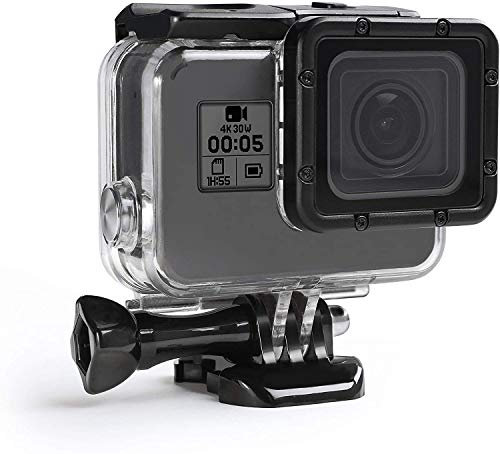 Senua Custodia impermeabile per GoPro Hero 7 Hero 6 Hero 5 Black Hero 2018, 45 m, custodia protettiva subacquea impermeabile per GoPro Action Camera con supporto a sgancio rapido e vite a testa