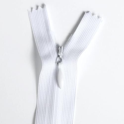 LEDUC - 10 cerniere invisibili, 40 cm, in nylon, larghezza 2,4 cm, alta qualità, cucito, cuscino, gonna, pantaloni, tasca corta