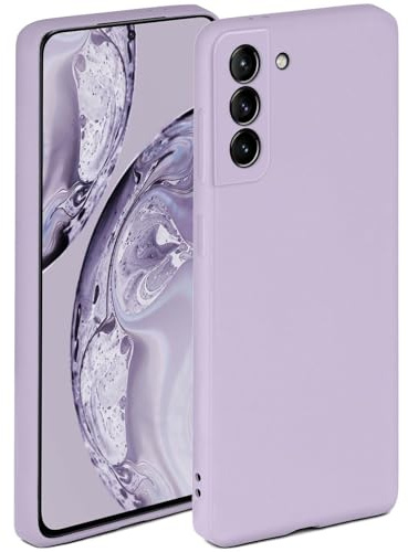 ONEFLOW Soft Case für Samsung Galaxy S21 Hülle aus Silikon mit Kameraschutz, Silikonhülle mit erhöhtem Schutz fürs Display, Backcover Schutzhülle, weiche Handyhülle, Flieder