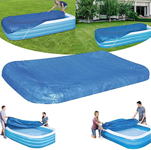 Rectangle Pool Cover, Inflatable Underground Pool Cover Dust and Rainproof Home Pools Cover, Fits 120 in x 72 in Frame Pool and Solar Cover for Garden Outdoor (10ft X 6ft)