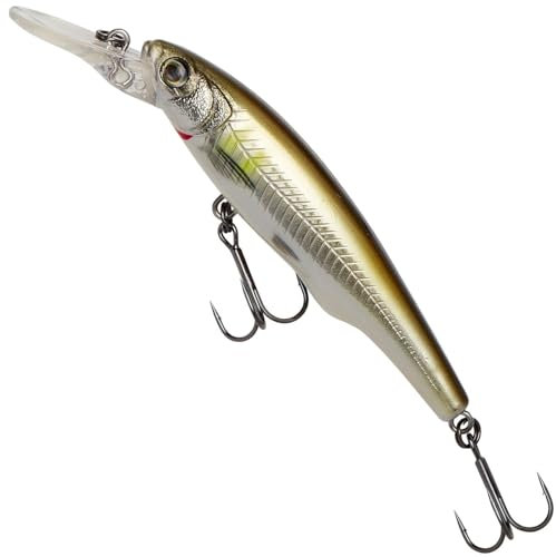 Savage Gear Gravity Twitch MR - Darten und Kicken Action Köder für Süßwasser Raubfische, magnetischer Weitwurf, eingebaute Rassel, Barsch, Hecht, Forelle, Barsch & mehr Ayu Chrome 8.3 cm