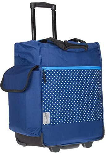 Alessandro Einkaufsroller Shoppingtrolley Einkaufstrolley (12895 Pokla Dots Blue), XL