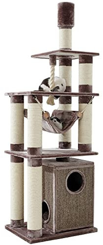 Nobby Kratzbaum TELDE, cappuccino, 80 x 60 x 232-252 cm, 1 Stück