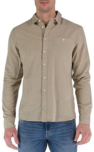 Blend Herren Woven Shirt l/s Hemd, 161104/Crockery, XL