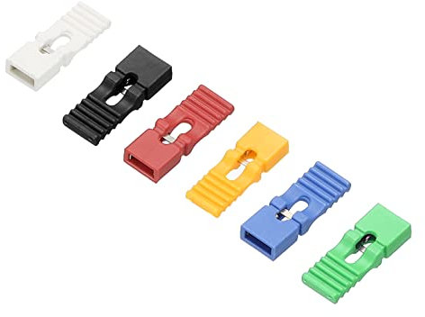 sourcing map Jumper Cap 2.54mm Pitch Long Type Jumper Plug Cover, 6 Colors Pack of 60