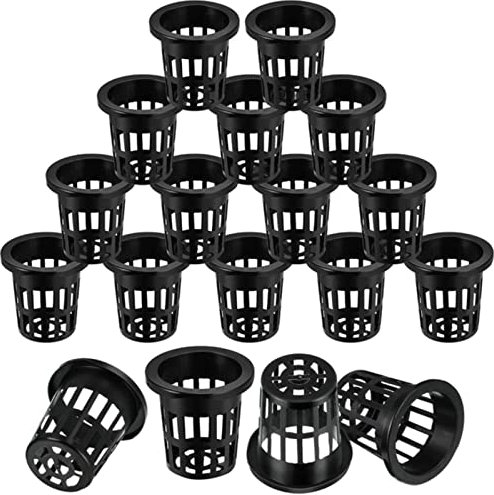 SARGE 10pcs 100 Zoll Netz Tassen geriffelte Mesh Filter breite Pflanze Mesh Topf Eimer Korb für hydroponische Orchideen Aquaponic Anbau