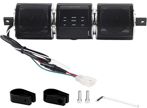 Radio para Moto, Altavoces Estéreo Universales Impermeables para Moto Altavoz 3.0 EDR TF Reproductor de Música USB (Negro) TF Música USB (Negro)