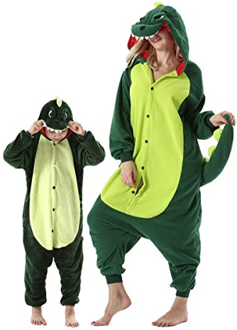 DarkCom Onesie per Bambini e Adulti Carnevale Cosplay Animale Pigiama