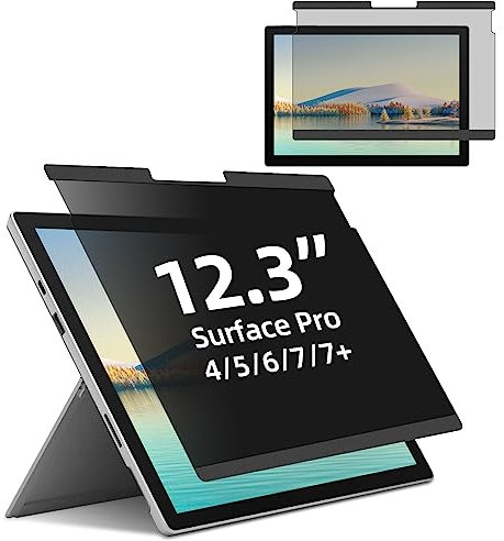 PYS 12.3 inch Surface Privacy Screen Protector Magnetic Removable Privacy Filter for Surface Pro 7+ / 7/6 /5/4