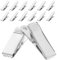 TEHAUX 20 Stück Mini-Metallklemme Federklemmen Clips - Breite Krokodilklemme Testleitung Duschvorhang Krokodilkabelklemmen Für Elektrische Tests oder Bastelarbeiten im Badezimmer und Zuhause, silbe