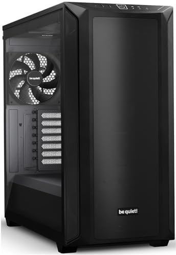 be quiet! Shadow Base 800 PC-Gehäuse, Pure Wings 3 140mm PWM-Lüfter, USB 3.2 Gen. 2 Type C, maximaler Airflow, Open-Mesh-Design, E-ATX Mainboard, 420mm Radiatoren, Seitenfenster aus Temperglas