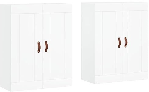 vidaXL Wandschränke 2 STK. Weiß Holzwerkstoff