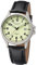 REGENT Titanuhr Unisex mit Echtlederarmband 36 mm Analog 10 ATM Saphirglas 1969.90.17