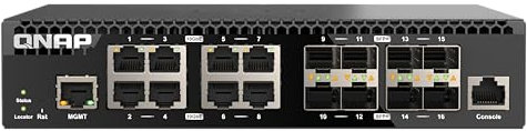 QNAP Switch QSW-M3216R-8S8T | 10 Gigabit, Managed