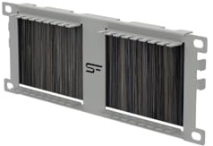 Stalflex Kabeldurchführung mit Bürstenleiste 2U 10 Zoll - Serverschrank Montieren Hergestellt aus Hochbelastbarem Metall - Für Netzwerkschrank und Kabelmanagement