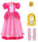 Spooktacular Creations 5 Stück Prinzessin Kostüm, Prinzessinnenkleid für Mädchen, Kinder Karneval Party Halloween Weihnachten Verkleidung Set, Rosa Outfits für Mädchen Kinder