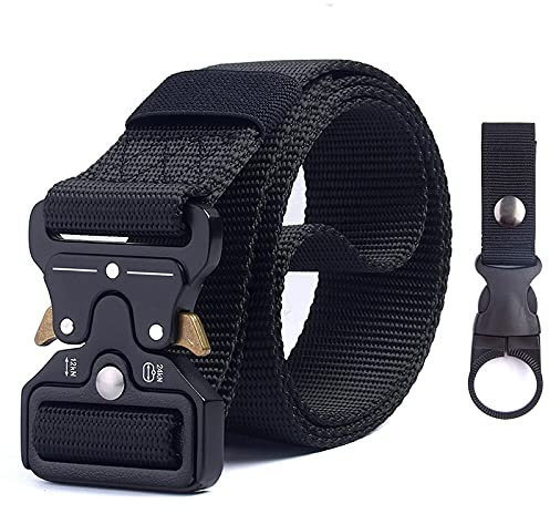 CHNNO1 125–140 cm Gürtel, Militärgürtel, Nylon, Outdoor, Herren, Outdoor, Polizei, schweres Training, Jagd, Kampfgürtel, Zs-2black-z, 140