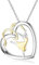 ROMANTICWORK Collier Danseuse en Argent Sterling 925 Pendentif Collier Coeur Ballerine Bijoux Cadeau Danseuse pour Femme Fille