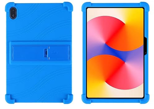 FKQLH Funda para Huawei MatePad SE 11'', Silicona Skin Soporte Cubierta a Suaves para niños de Peso liviano Funda para Huawei MatePad SE 11 Pulgada 2024, Azul Oscuro