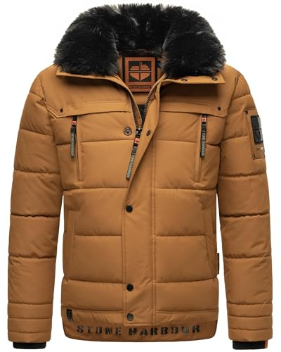 STONE HARBOUR Winterjacke warme Steppjacke mit abnehmbarer Kapuze Witaas S-3XL