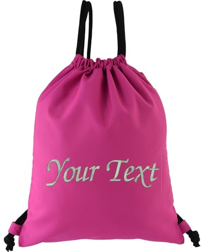 Turnbeutel mit Name - Rucksack mit Name - Beuteltasche Gym Bag zum personalisieren - Sportbeutel Kordelzug Rucksack