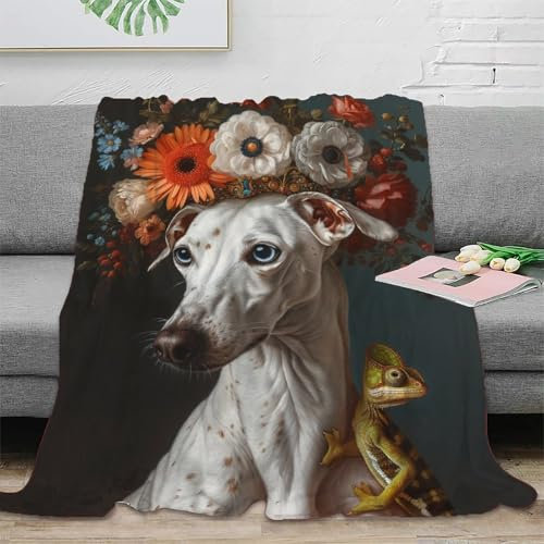 Decke mit Hundemotiv, Kinder-/Jungen-Druckmuster, weiche, gemütliche Flanelldecke, Warmer, Leichter Plüschüberwurf für Couch, Schlafsofa, Geschenke für Babys, 150 x 200 cm