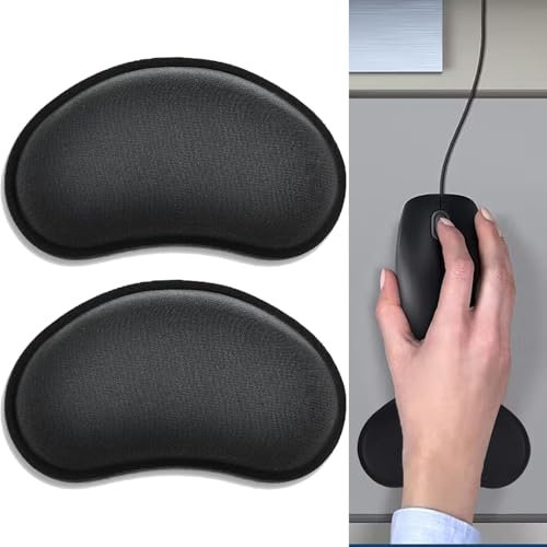 2 Pcs Wrist Rest for Mouse Wrist Rest with Memory Foam Ergonomic to Relieve The Wrist Black Pad Set Wrist Rest Computer Wrist Support for Gaming Office Computer Laptop Mouse Men Women Black.