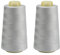 FOGAWA 2 rotoli Rocchetti di filo da cucito 40S/2, 3000 Yards Filato da cucito universale poliestere filo da cucito a mano Filo da cucire per Cucito, Quilting, Patchwork (Grigio chiaro 3021)