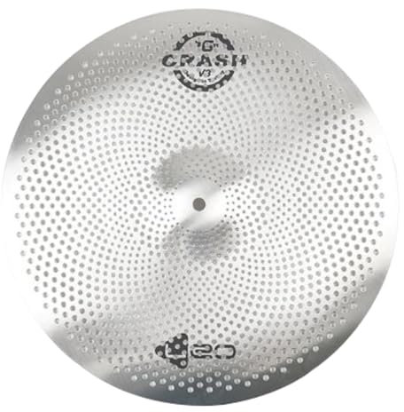 F Fityle Piatto a, piatto silenzioso Accessori per batteria Pratica per batterista Piatto leggero e robusto Piatto muto per principianti, 16inch