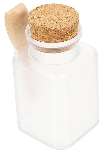 GRIRIW 6stücke Salzbehälter Mit Löffel Und Korkverschluss Tragbare Glasflaschen Zum Befüllen Von Badesalz Oder Puder Auslaufsicher Und Langlebig Für Körperpflege