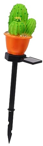 SUPVOX Lampe Solaire Pour Pelouse Cactus En Plastique Étanche Pour Jardin Extérieur Décoratif à Led 3 Têtes, Éclairage De Sol Solaire Pour Patio Terrasse