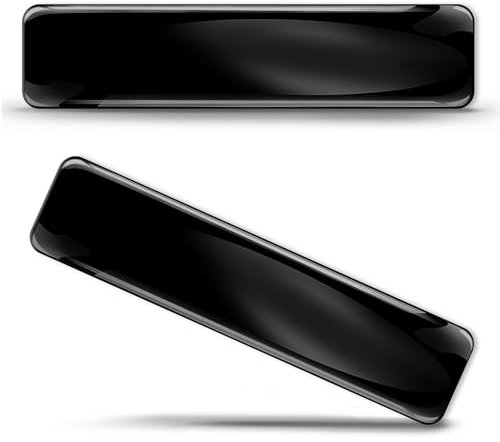 SkinoEu KS 250 B - 2 adesivi in gel 3D in silicone, per auto, moto, casco e computer portatile, colore: Nero